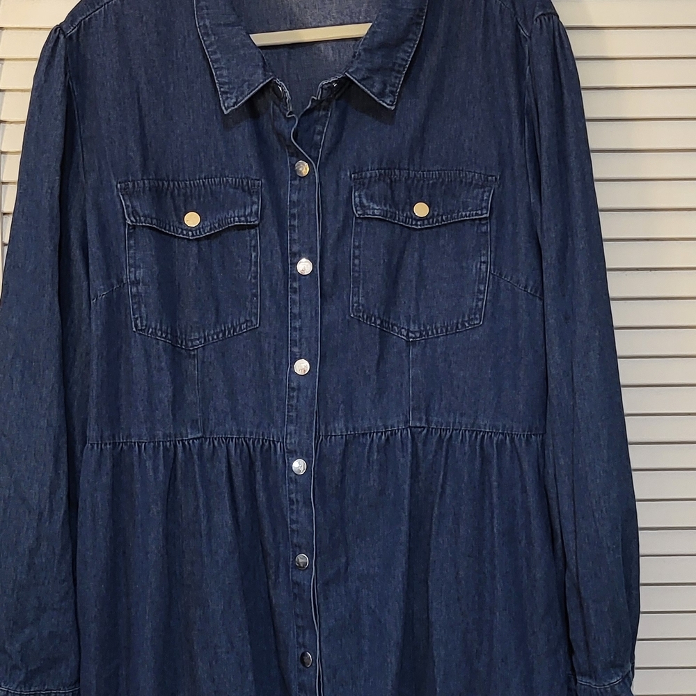 Denim Blue Midi Dress